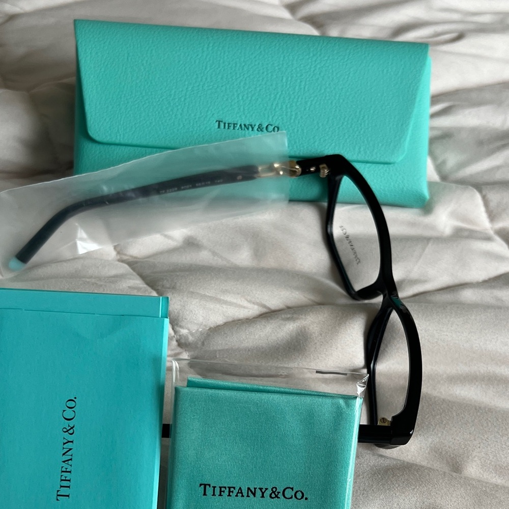 Tiffany & Co. Black Glasses with Teal Case
